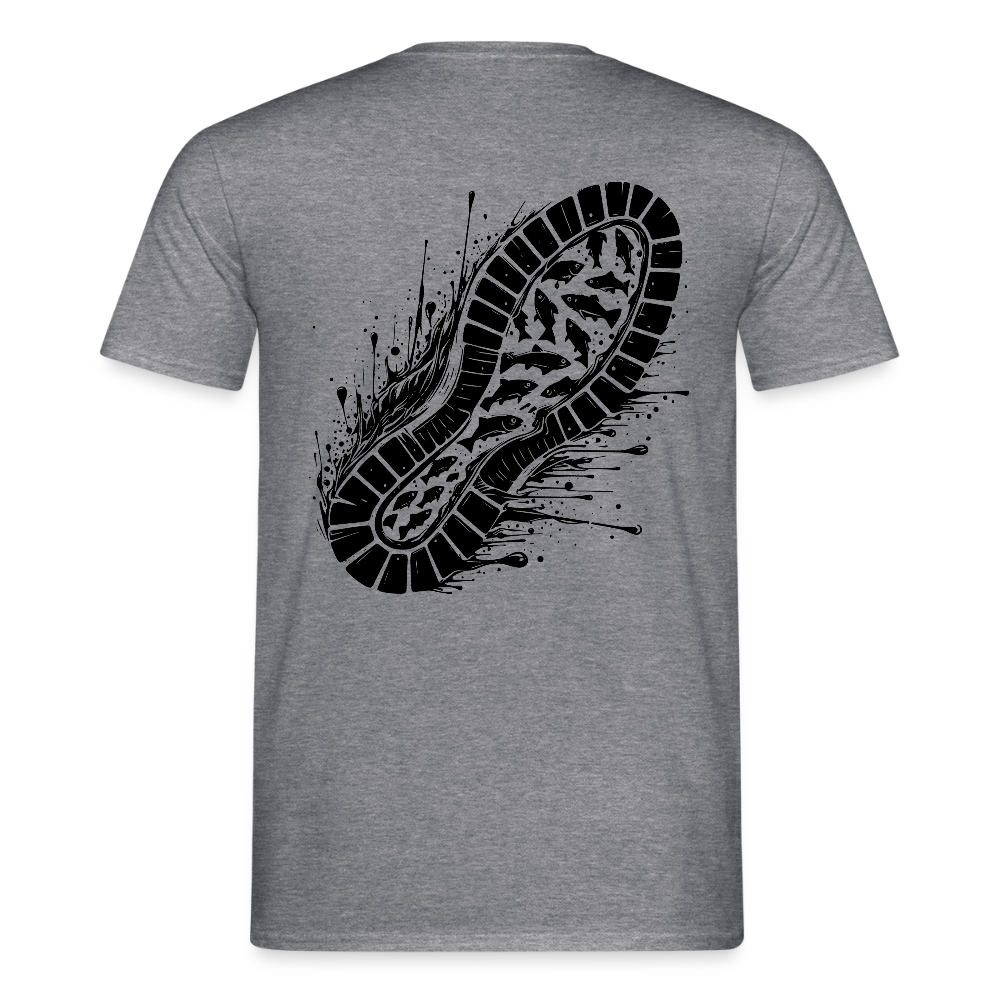 Storm - Angeln hinterlässt Spuren | T-Shirt - Graphit meliert